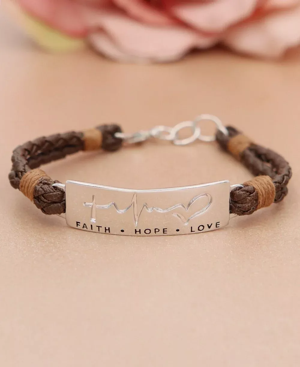 Faith, Hope, Love Inspirational Bracelet