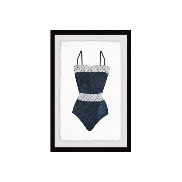 Fancy Monokini Framed Painting Print