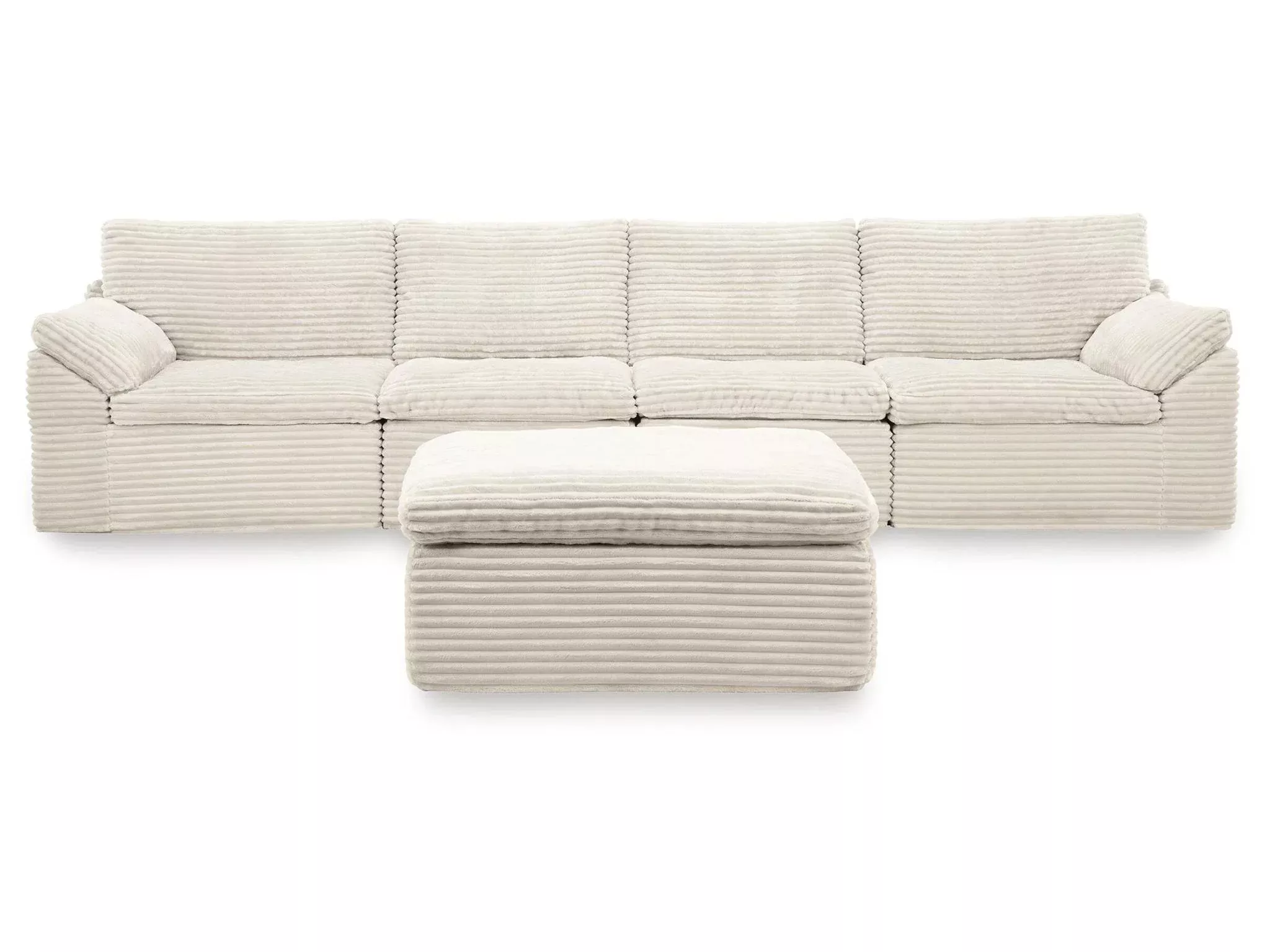 Fannin - 4-Piece Sectional With Ottoman - Ivory