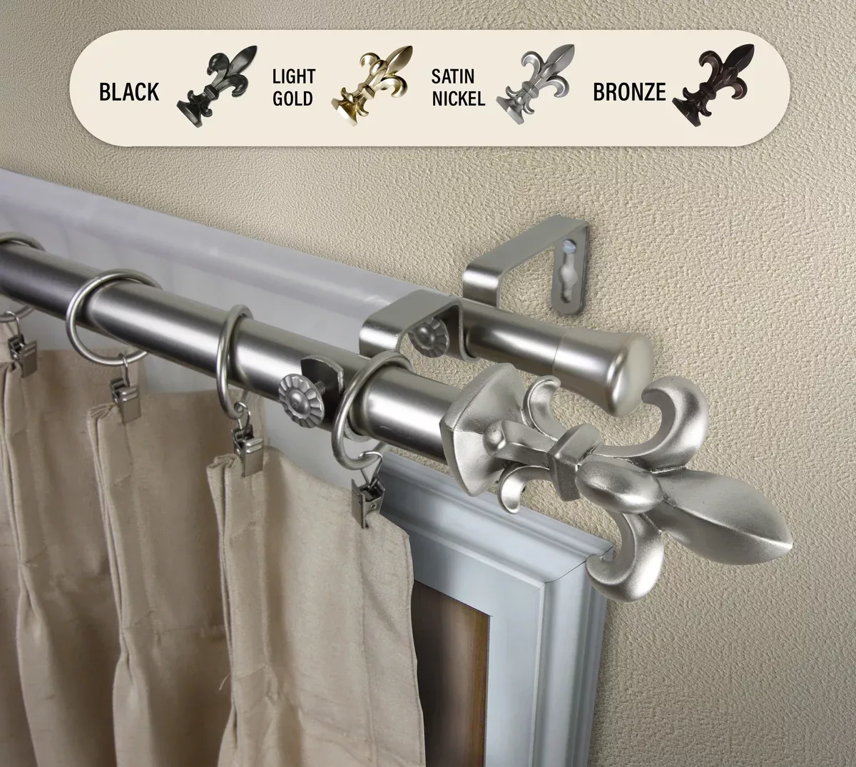Fernando 1" Double Curtain Rod