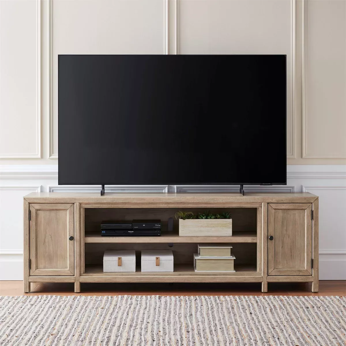 Fireplace TV Consoles - 82" Fireplace TV Console - White