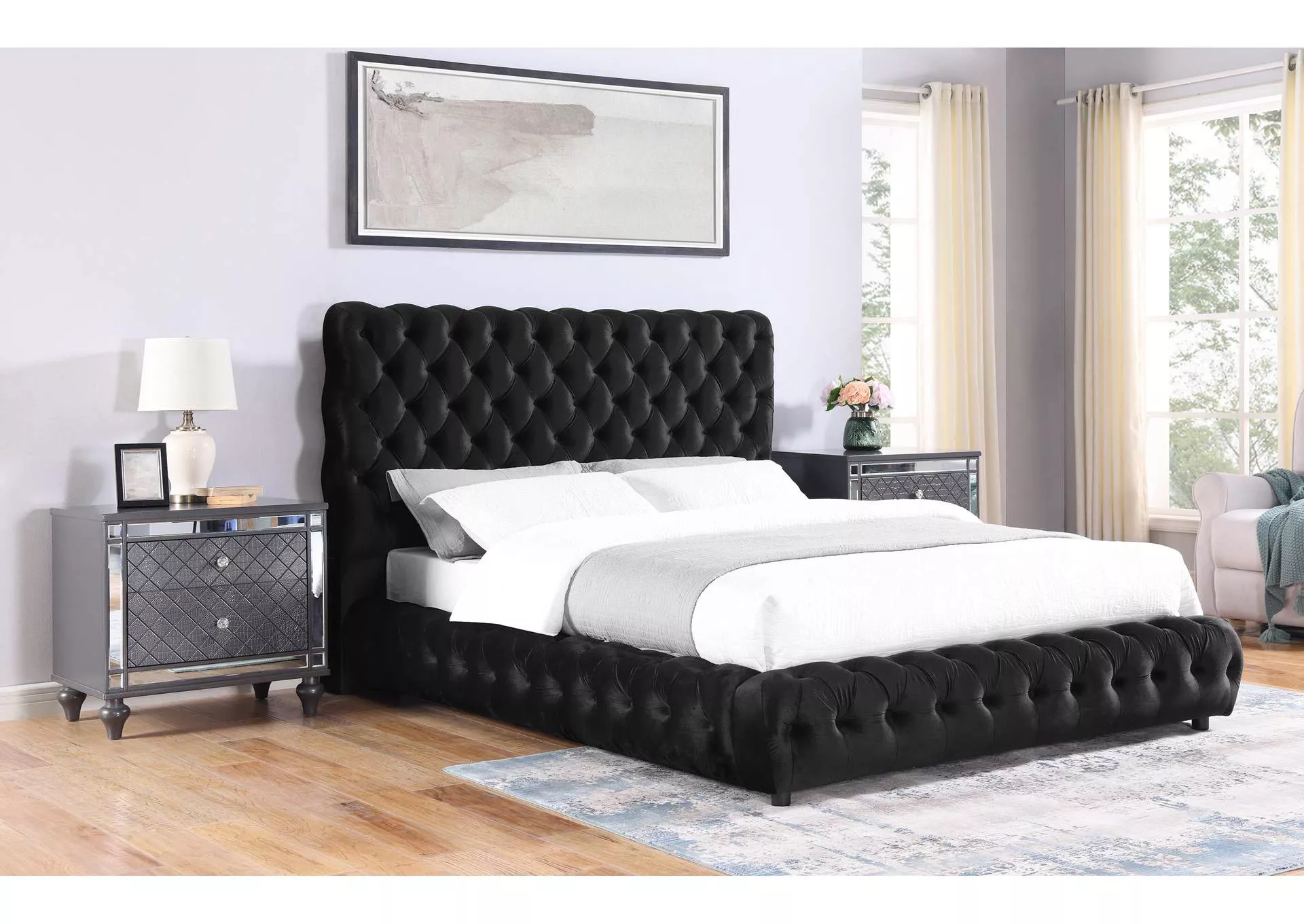 Flory - King Bed - Black