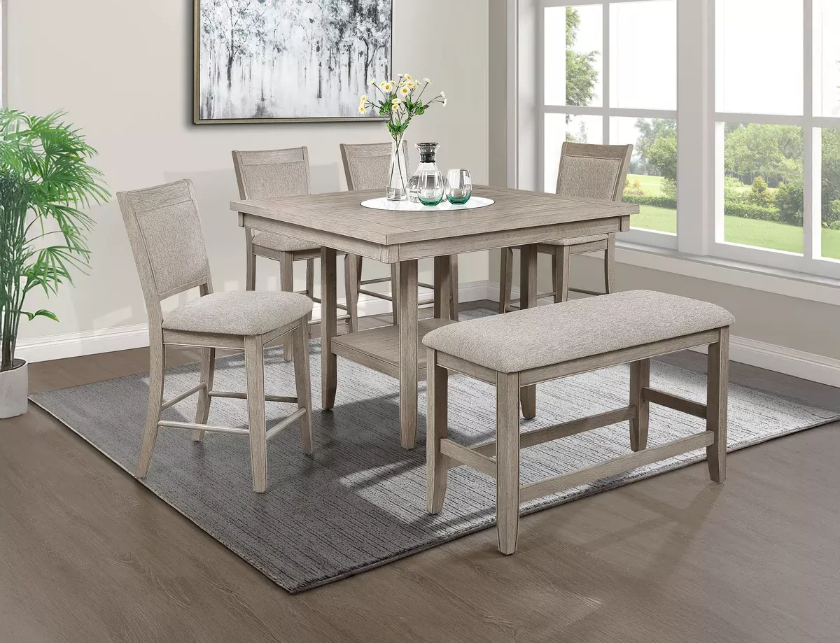 Fulton - Counter Height Bench - White Oak