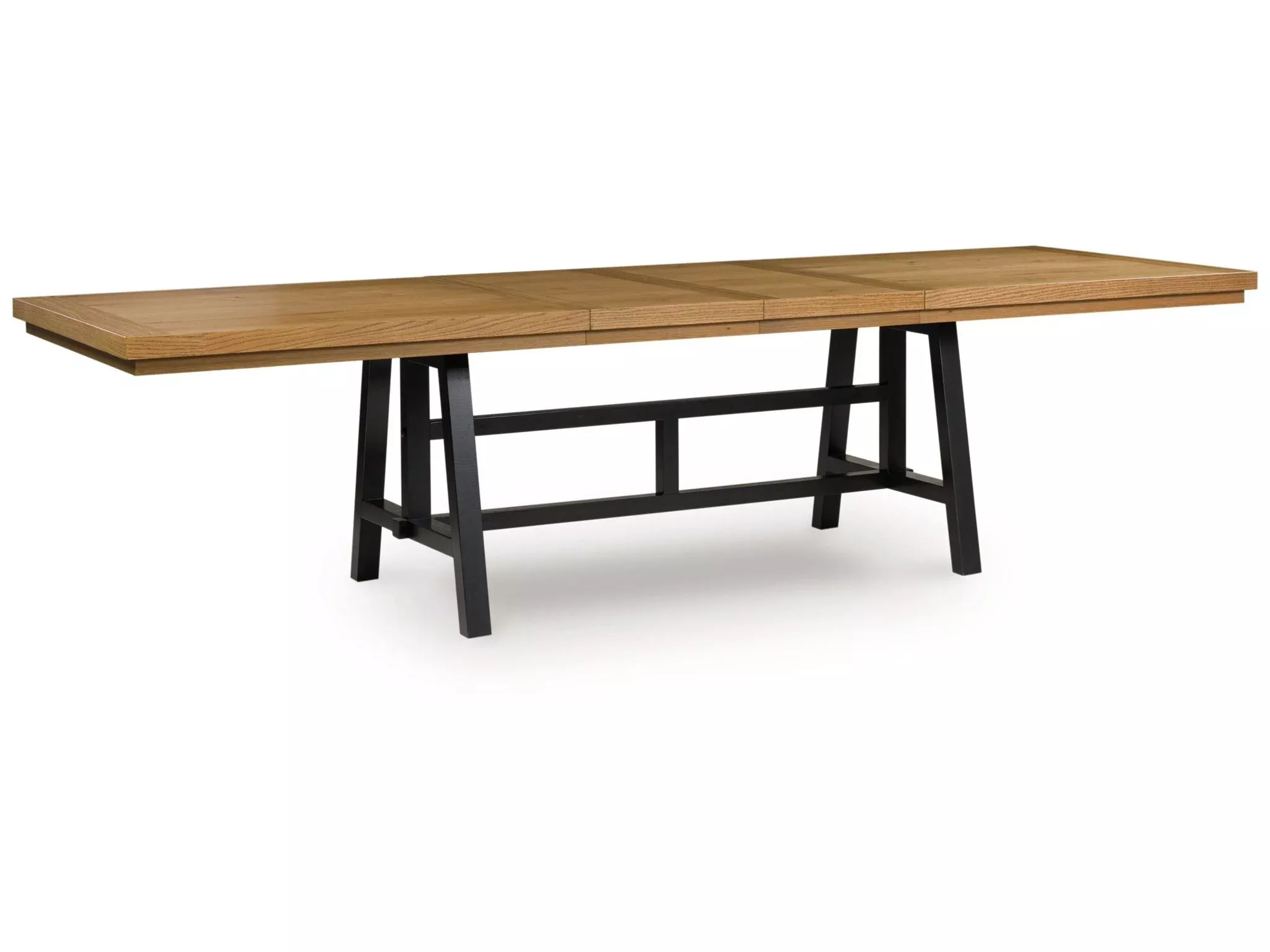 Galliden - Rectangular Dining Room Extension Table - Black / Brown