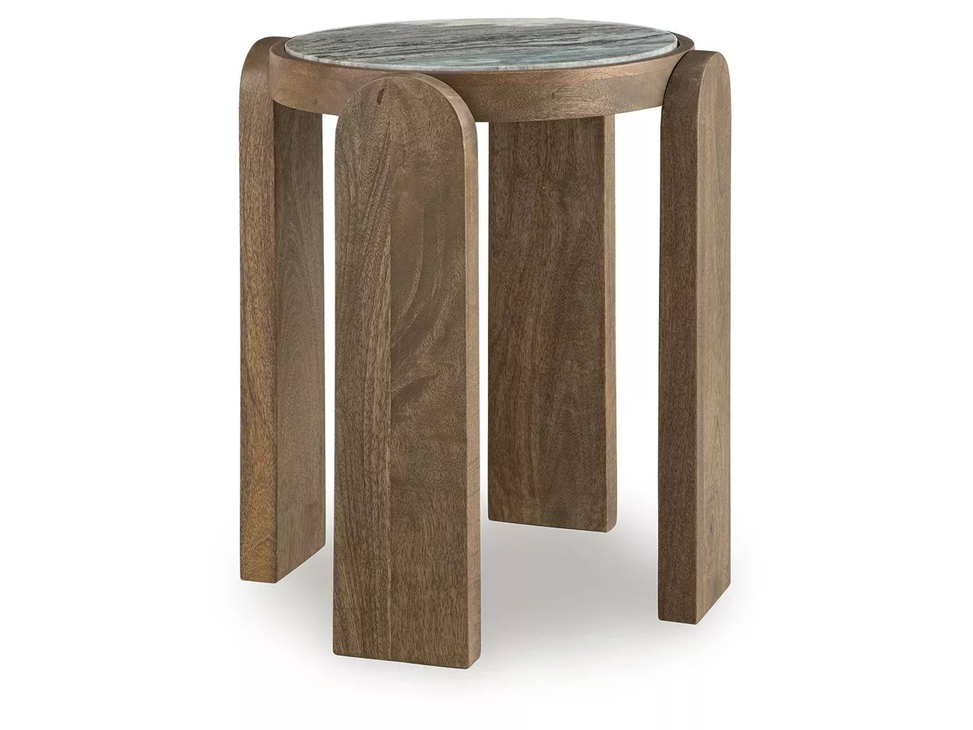 Gavrilley - Accent Table - Gray / White / Brown