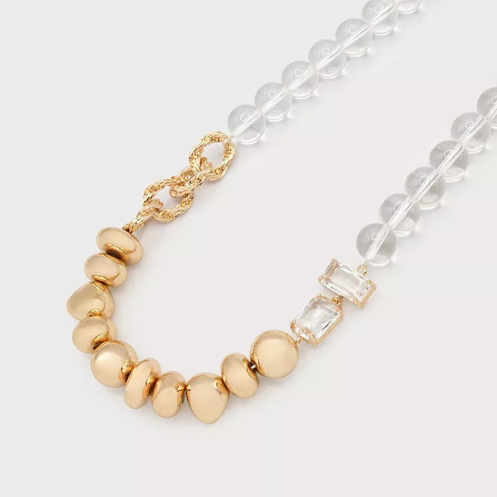 Glass & Metal Beads Necklace