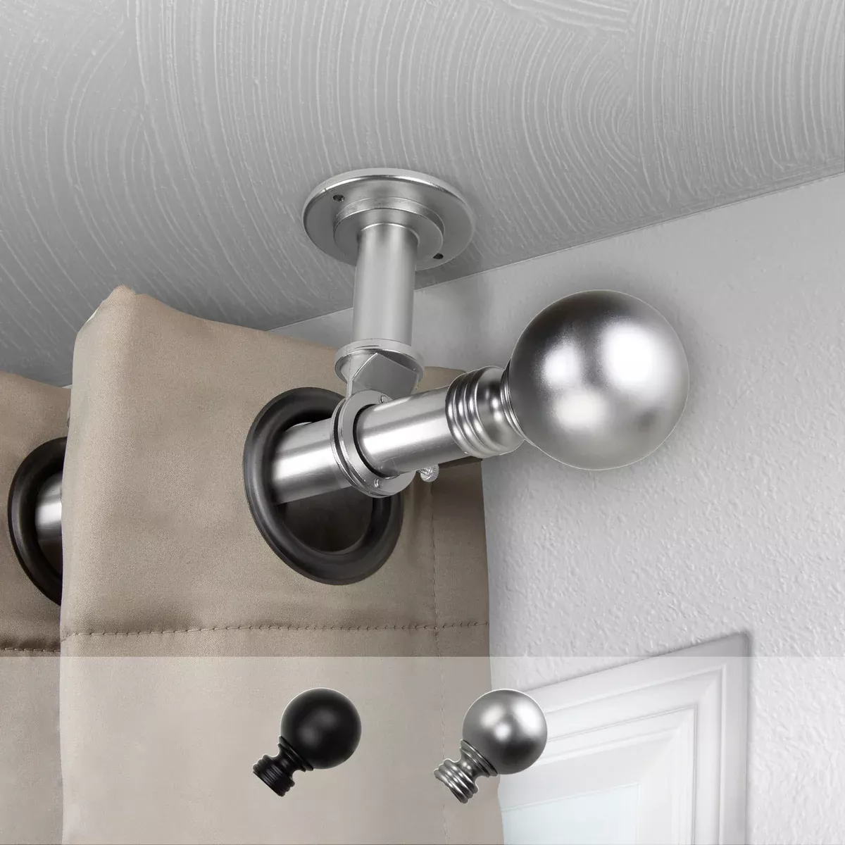 Globe 1" Ceiling Curtain Rod/ Room Divider