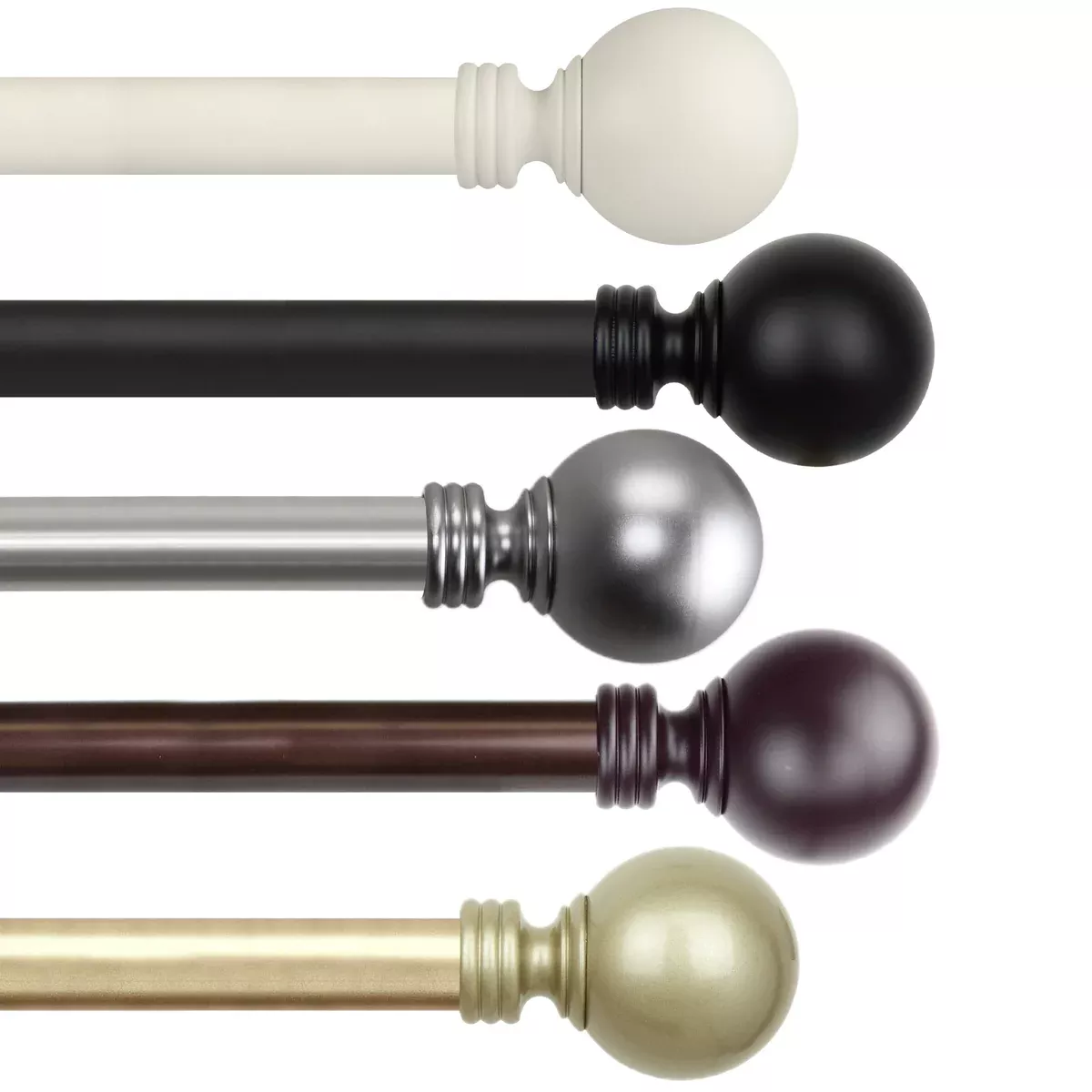 Globe 1" Single Curtain Rod