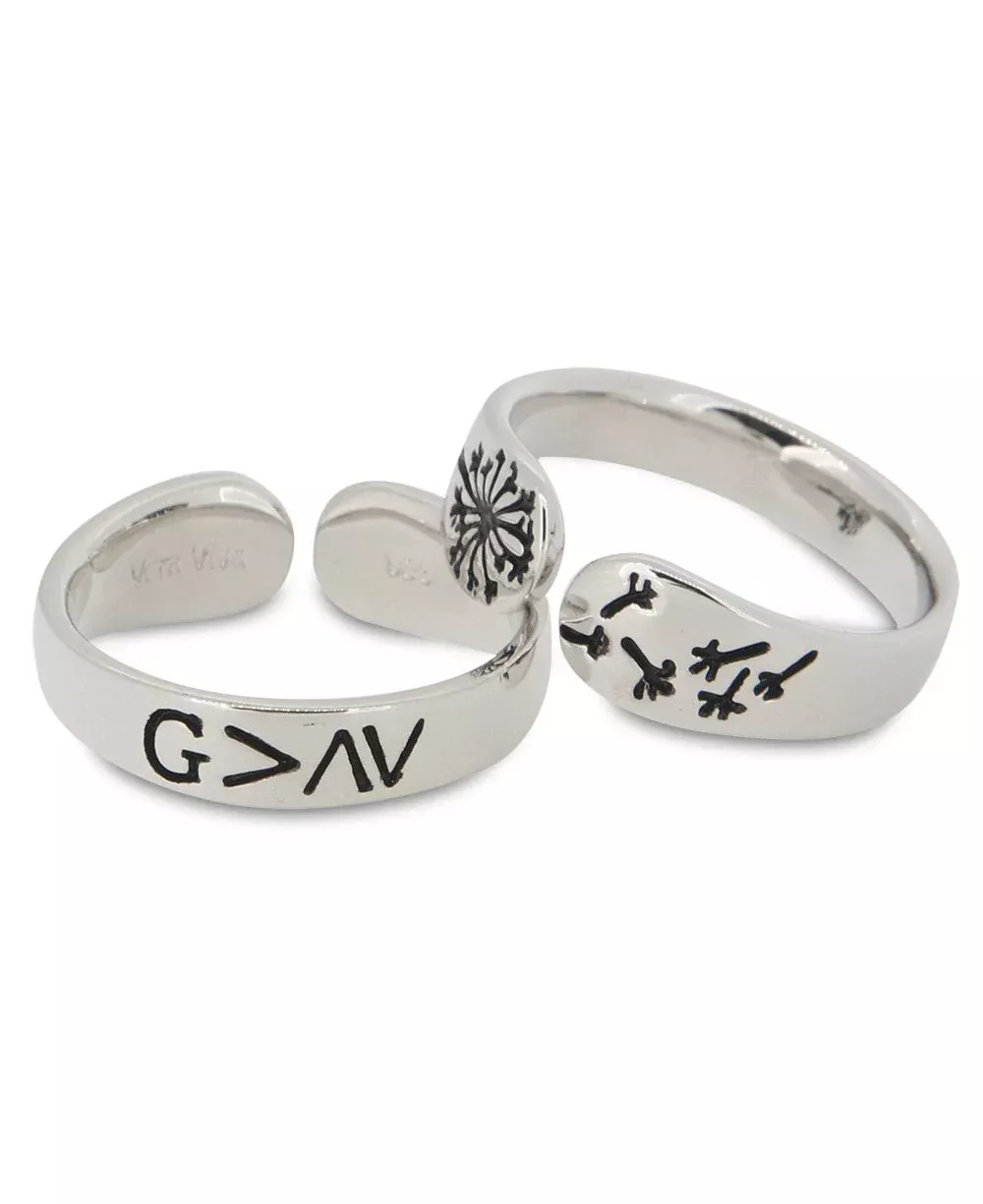 God is Greater Than the Highs and Lows, Sterling Adjustable Ring
