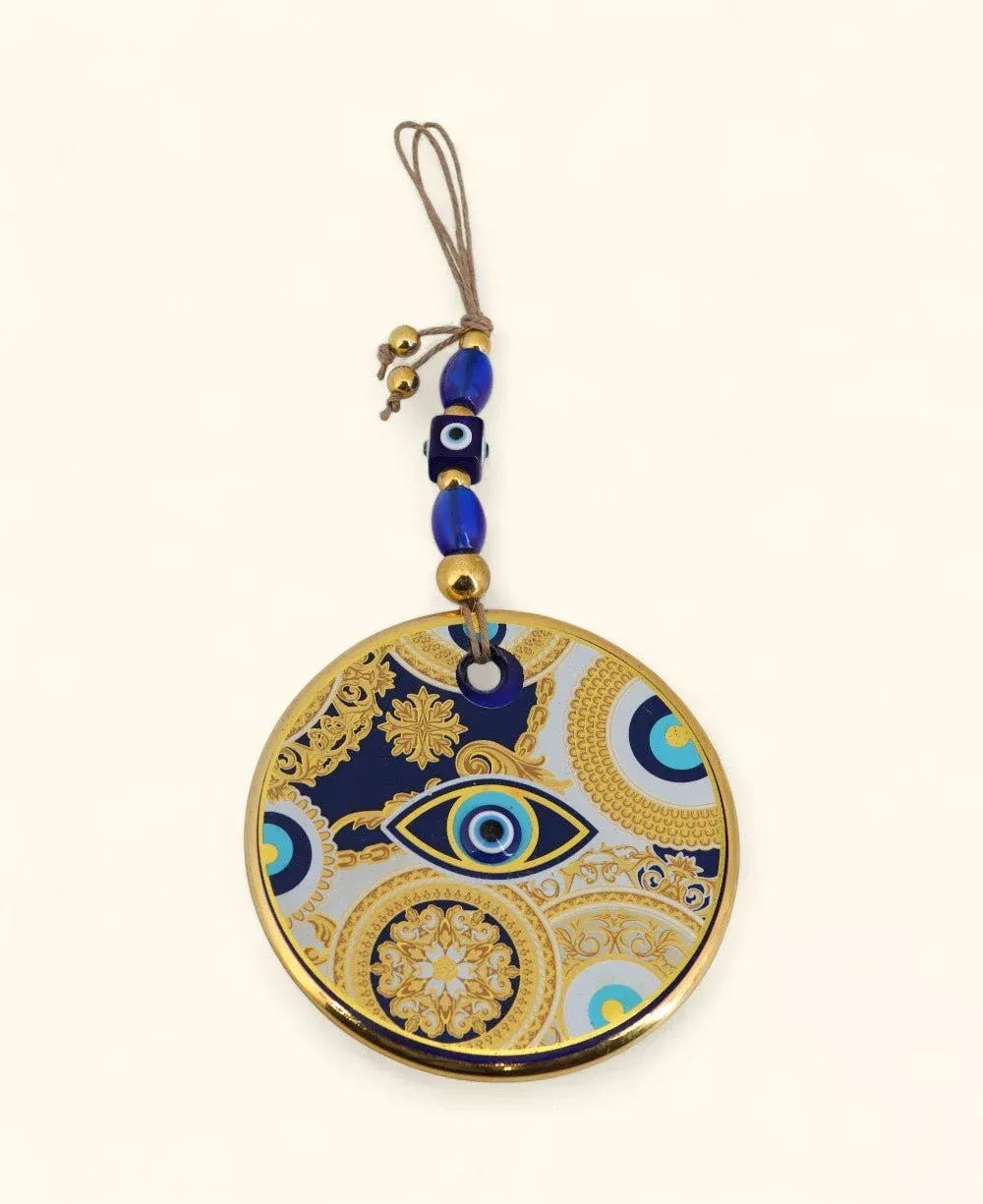 Golden Mandala Evil Eye Wall Ornament