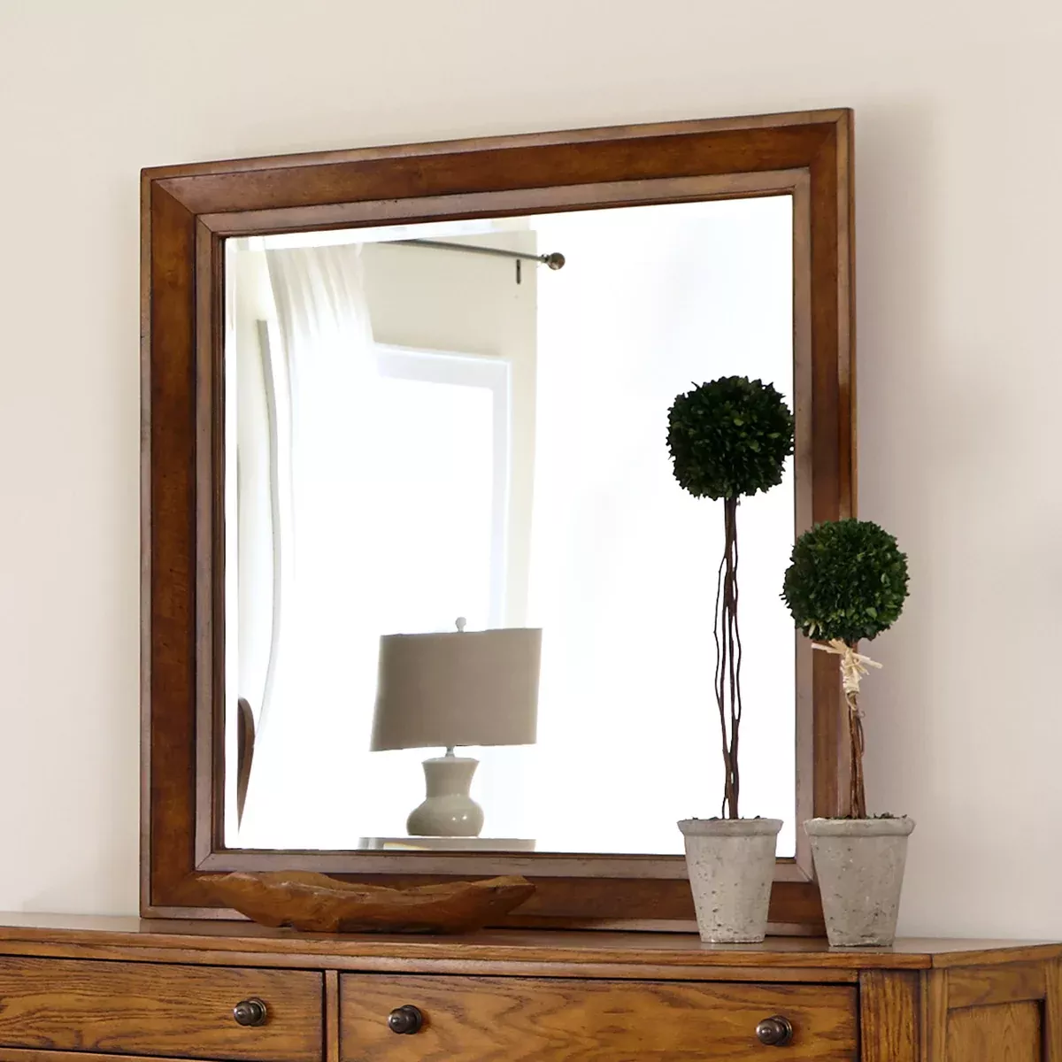 Grandpas Cabin - 42" Mirror - Aged Oak