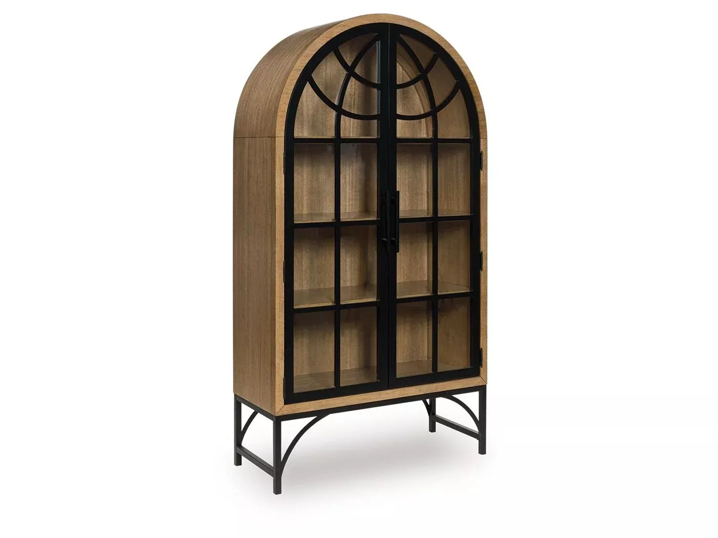 Gwenwich - Accent Cabinet - Natural / Black