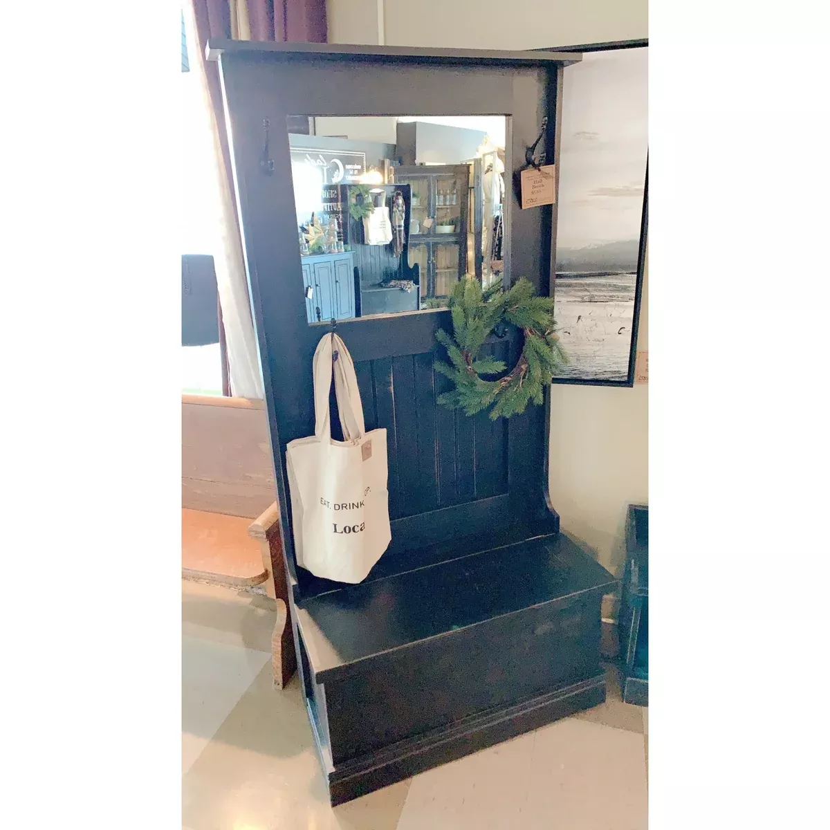 Hall Bench - Vintage Black