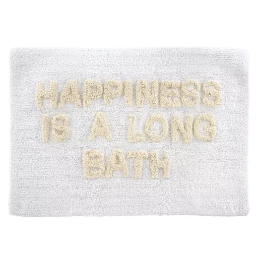 Happiness Is A Long Bath -Bath Mat