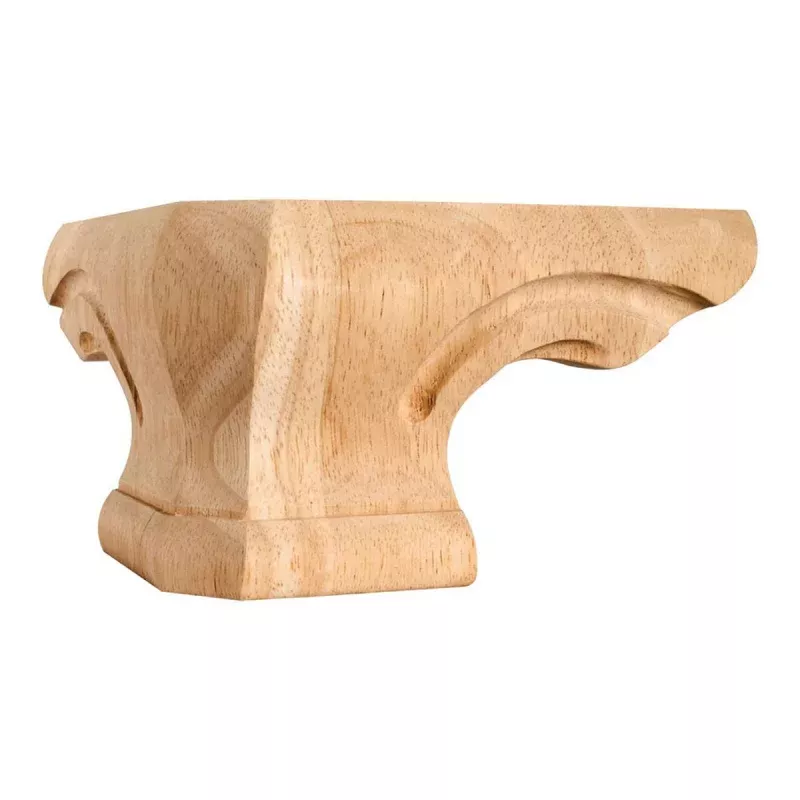 Hardware Resources Rounded Oak Corner Pedestal Foot