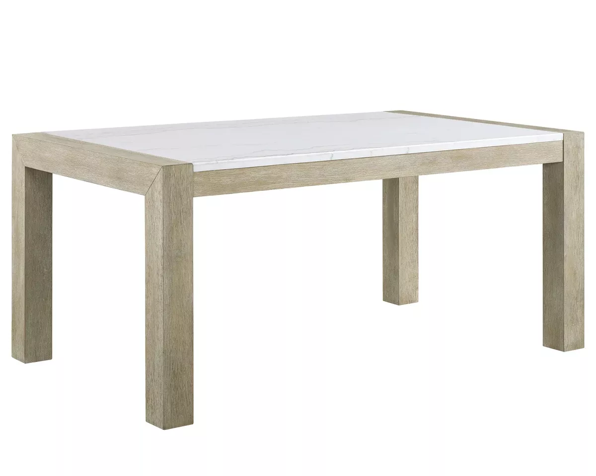 Hazel - Genuine Marble Dining Table - Wired White