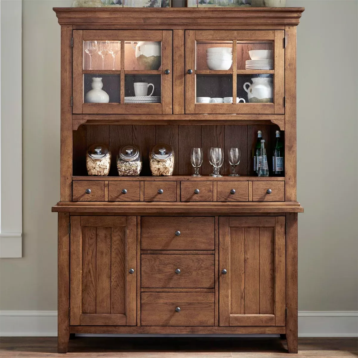 Hearthstone Ridge - Hutch & Buffet - Light Brown