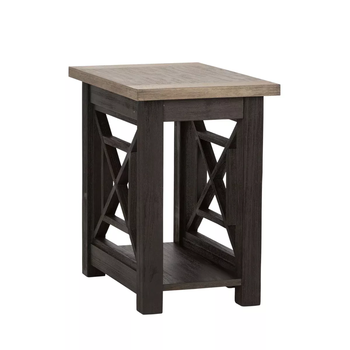 Heatherbrook - Chair Side Table - Charcoal & Ash
