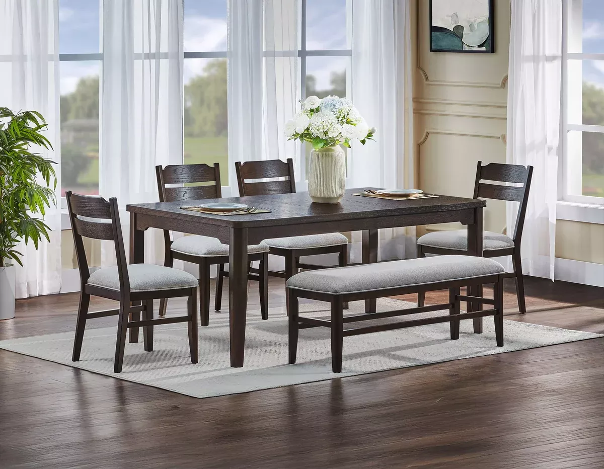 Higgins Dining Set - Dark Oak