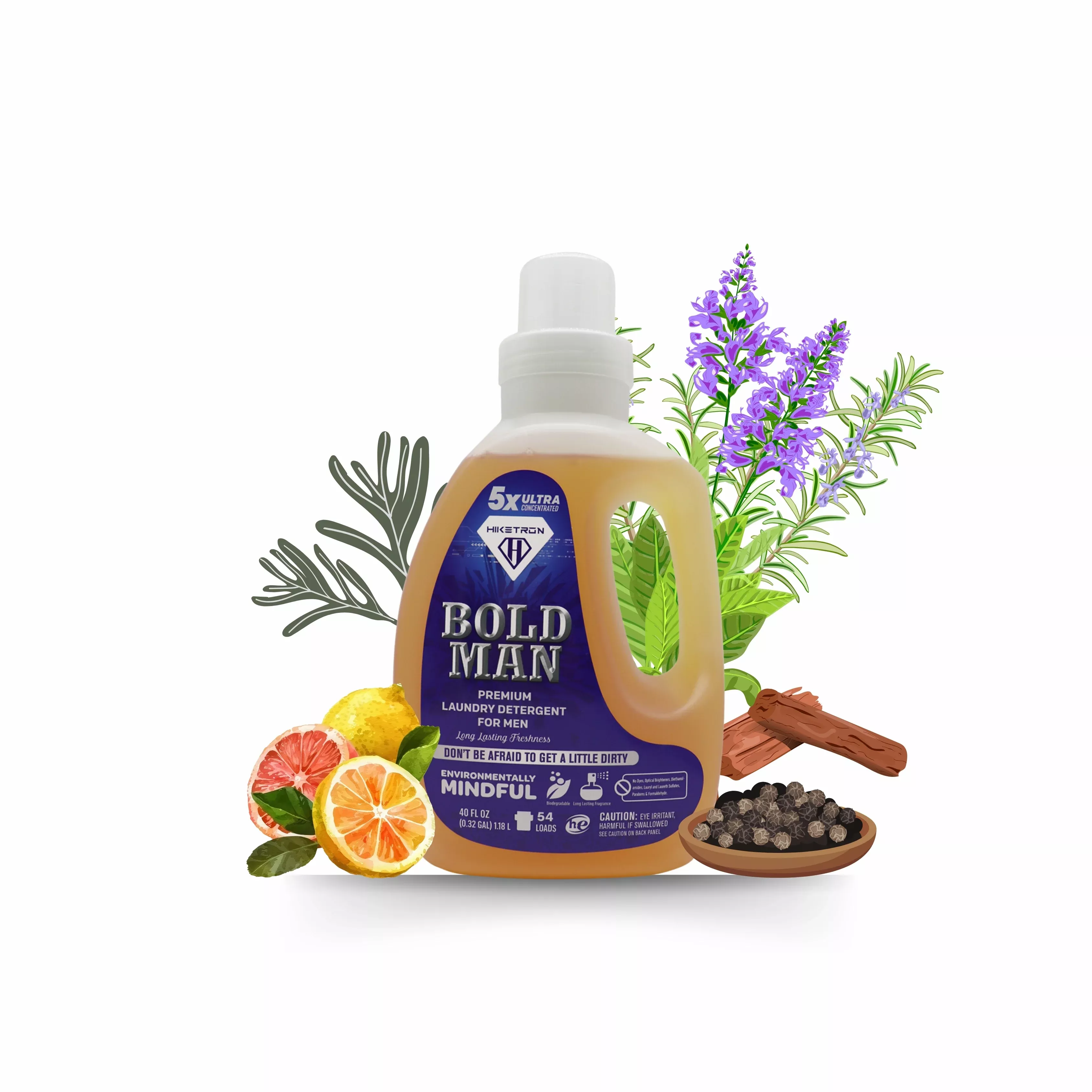 Hiketron Bold Man Masculine Scented Long Lasting Liquid Laundry Detergent