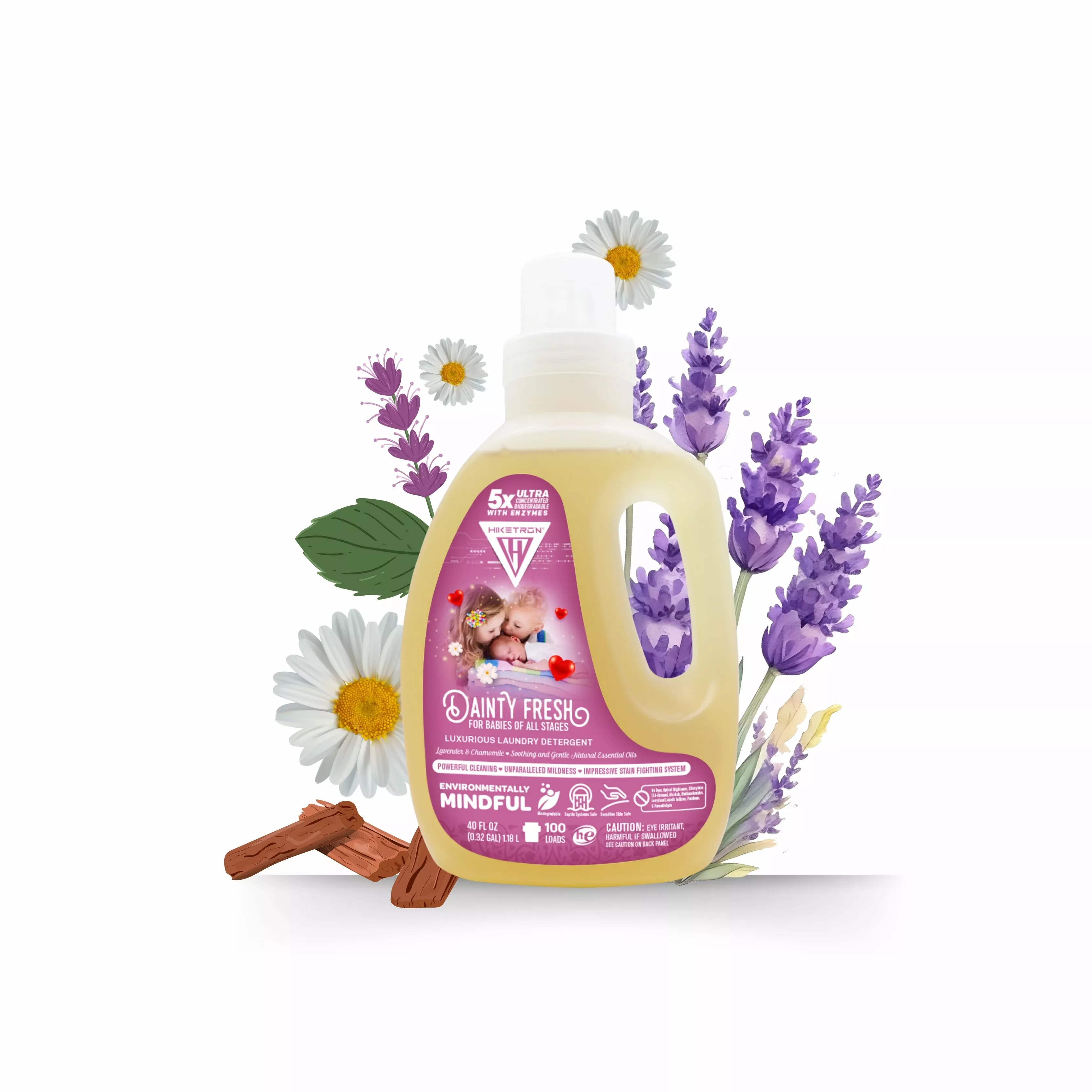 Hiketron Dainty Fresh For Babies: Scented Baby Safe Laundry Detergent