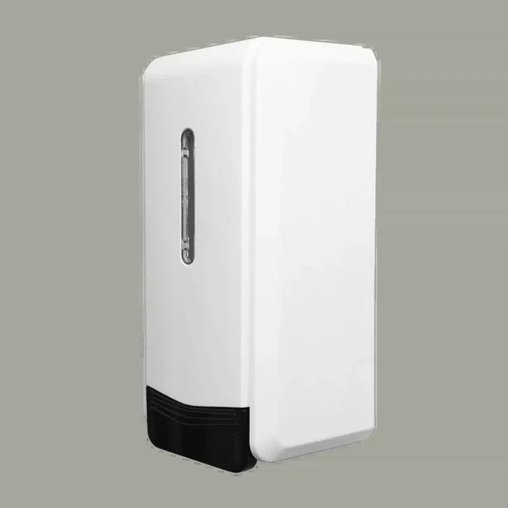 Hiketron Wall-Mounted Push- Style Hand Liquid Soap Dispenser , Adjustable Dispensed Volume, White (33.81 fl. oz. /1000 mL)