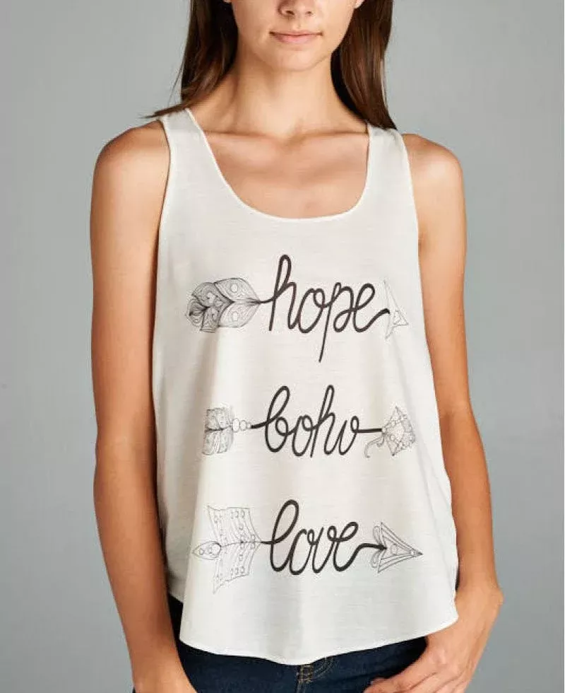 Hope Boho Love Inspirational Tank Top