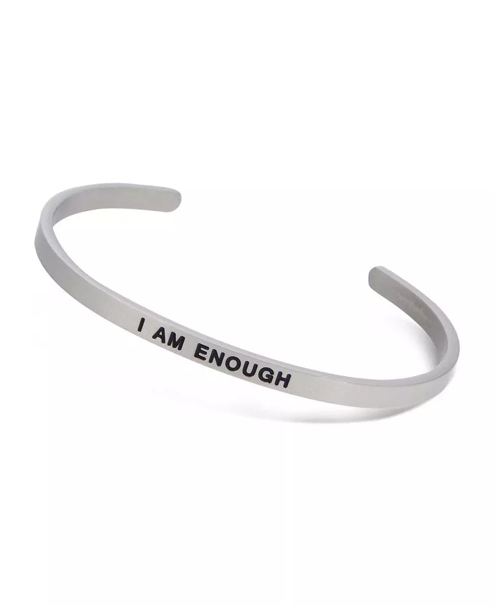 I am Enough Men's Stainless Steel Cuff Bracelet