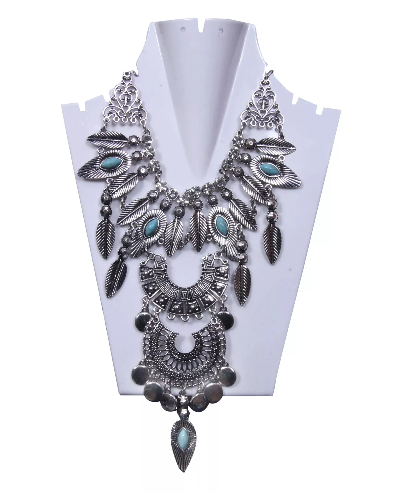 Infuzze Oxidized Multi Layered Necklace