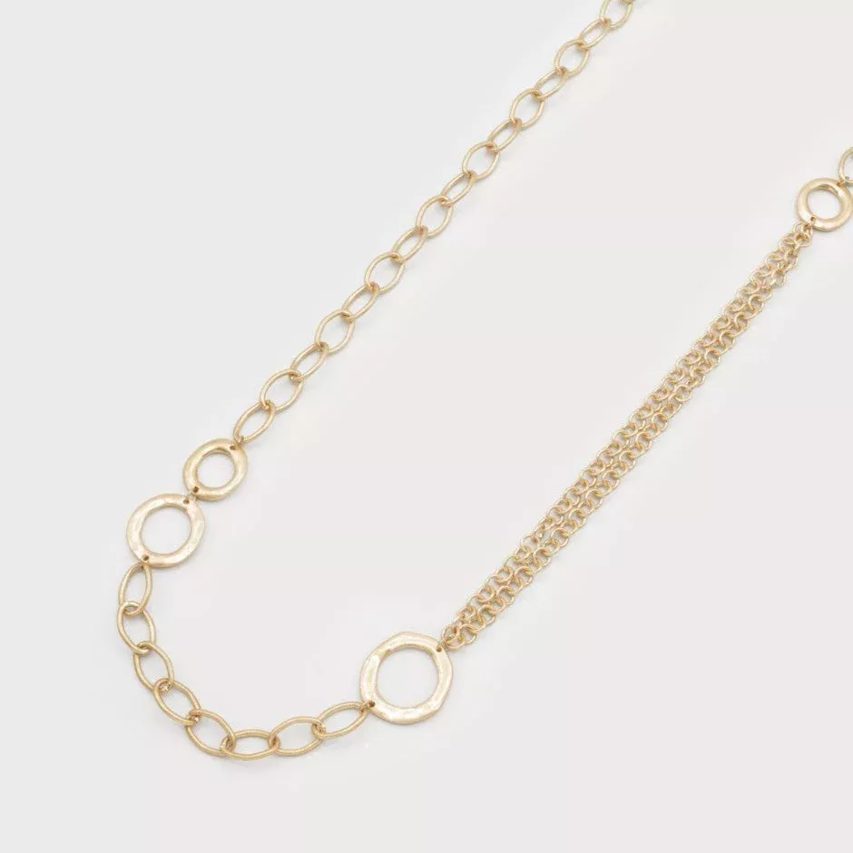 Intertwined Rings Long Necklace