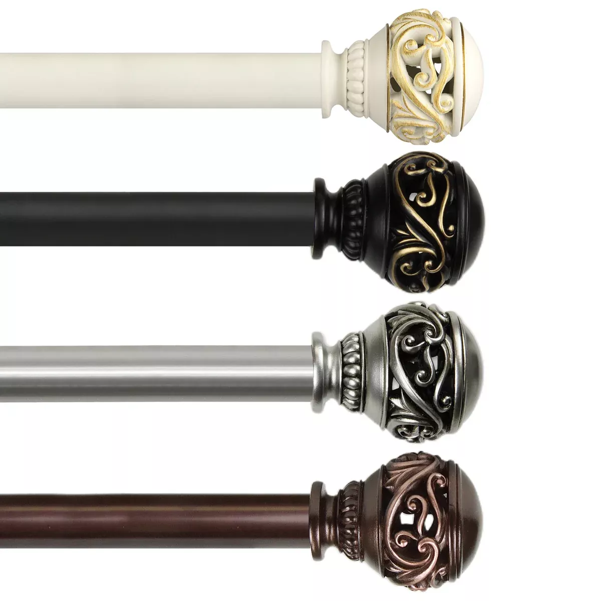 Isabella 1" Single Curtain Rod