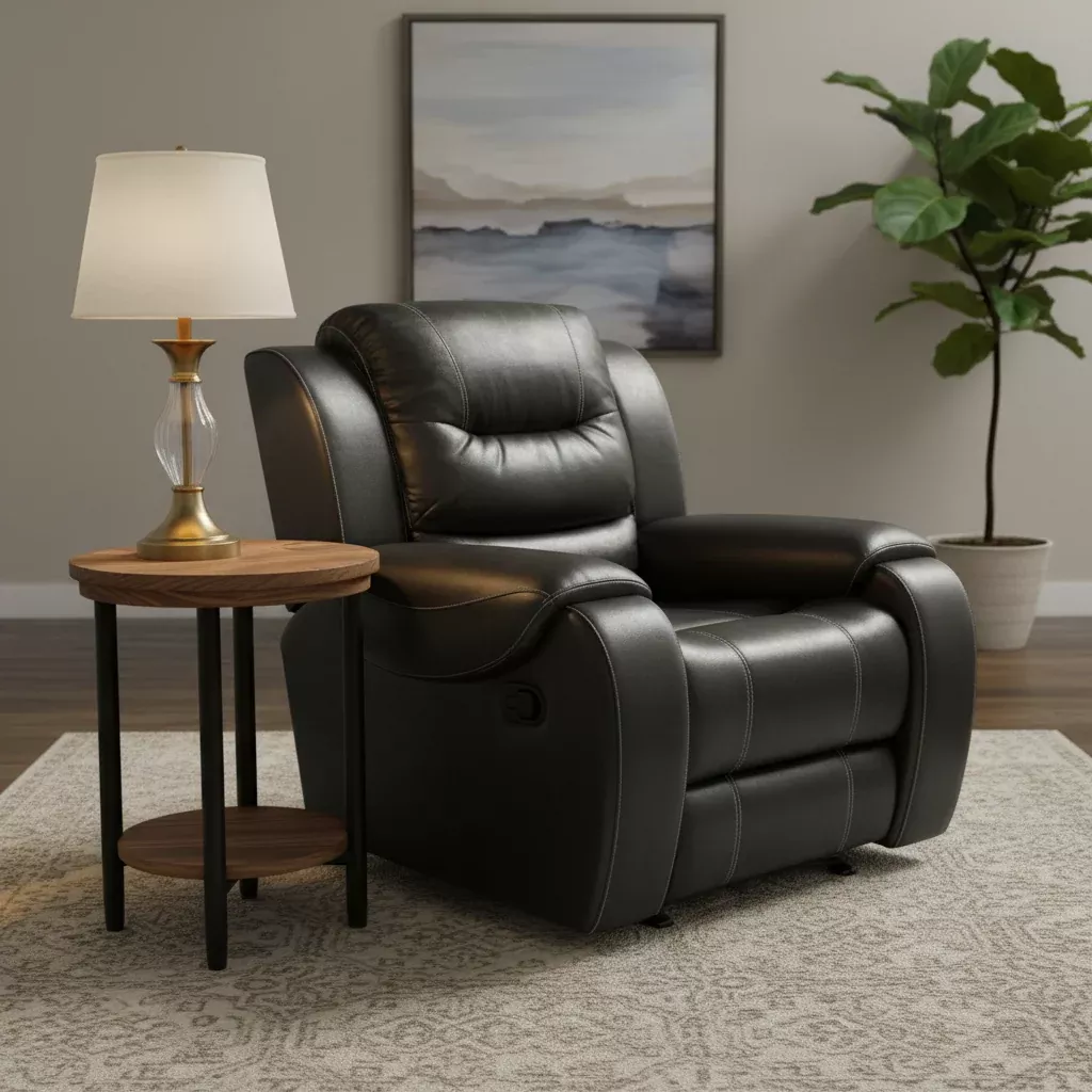 Jamestown Walnut Rocker Recliner by Corinthian