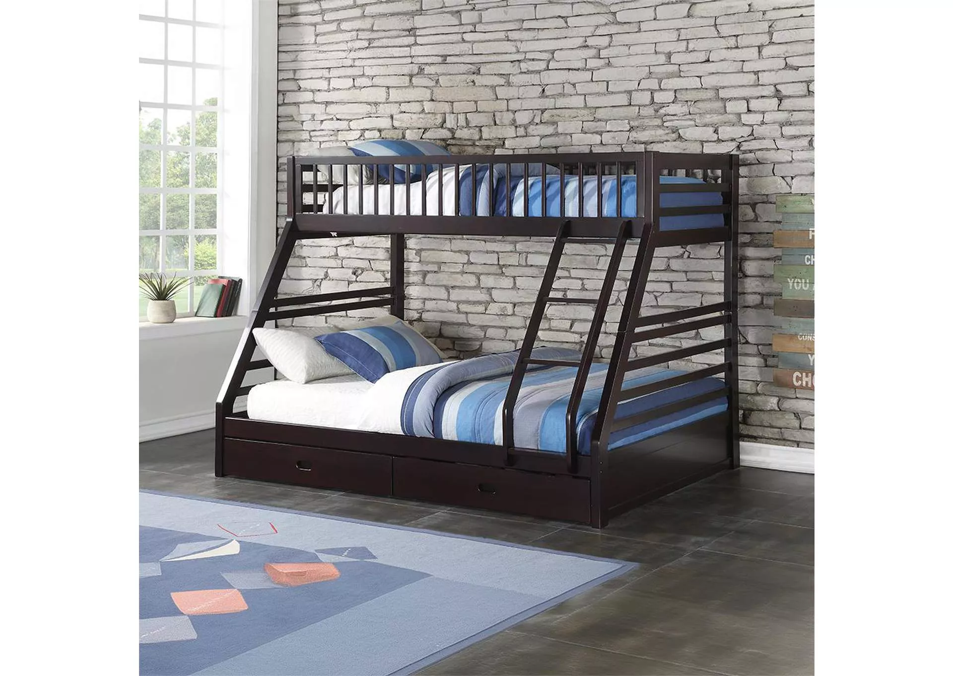 Jason Twin XL-Queen Bunk Bed with Storage