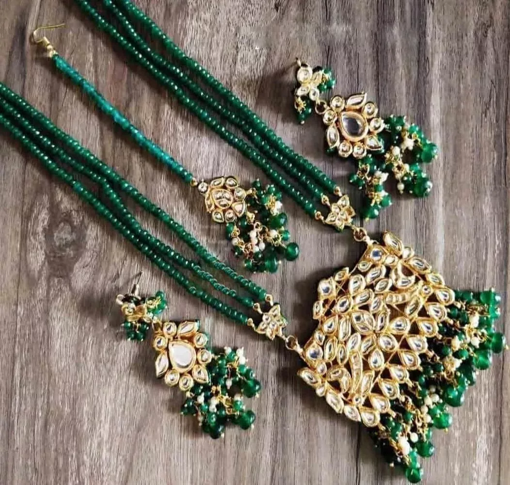 Kundan Style Rani Haar Necklace Set