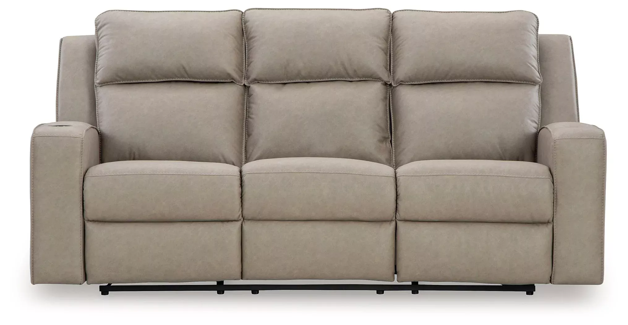 Lavenhorne - Reclining Sofa With Drop Down Table - Pebble