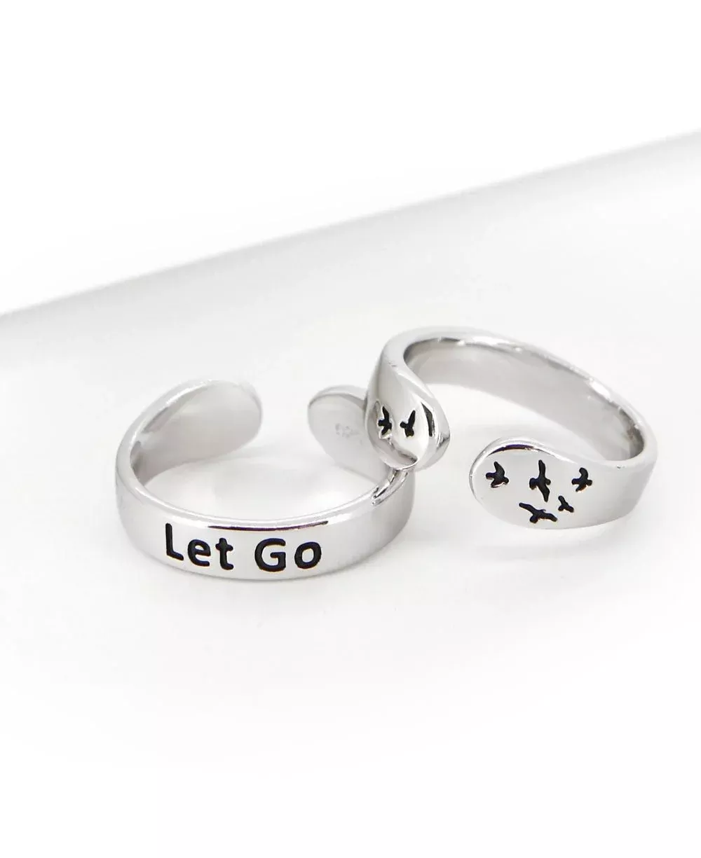 Let Go Sterling Silver Mantra Ring