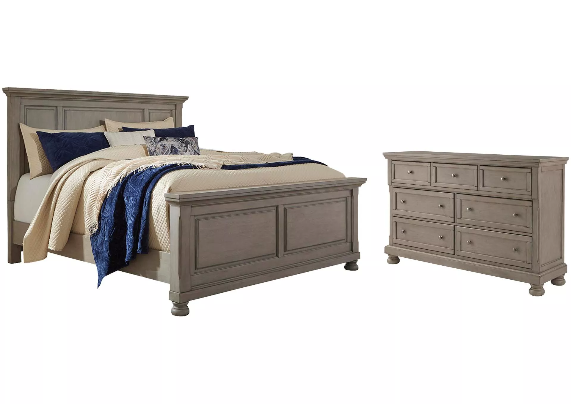 Lettner King Panel Bed and Dresser