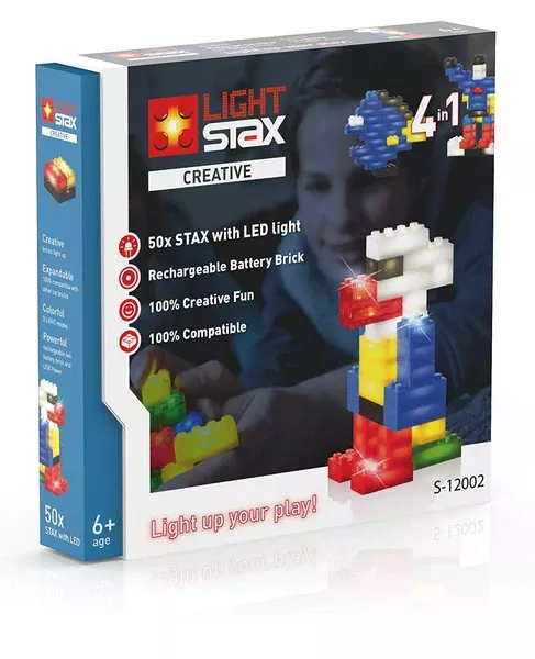 Light Stax Illuminated Building Blocks - 50-Piece Creative Set