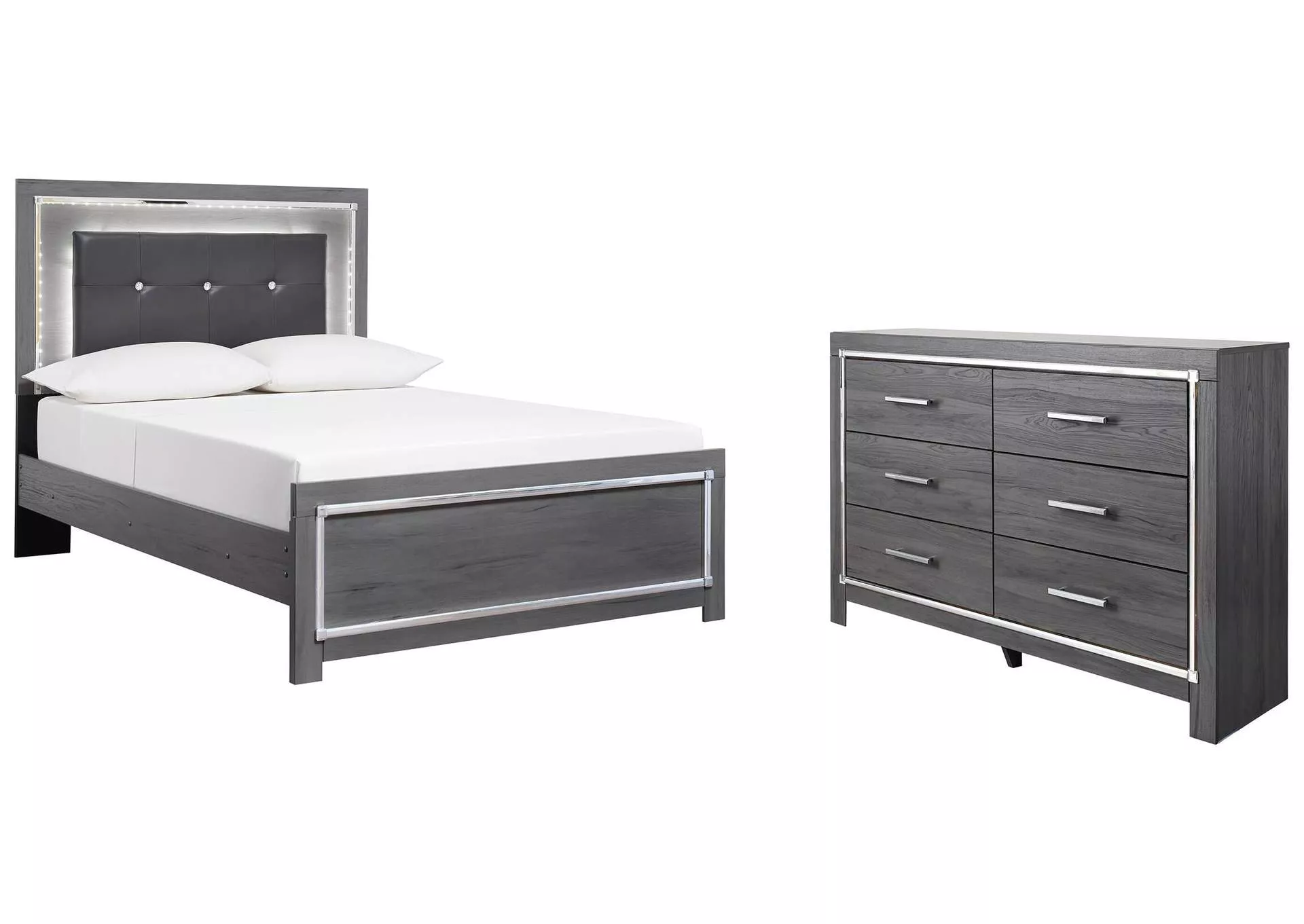 Lodanna Full Panel Bed with Dresser