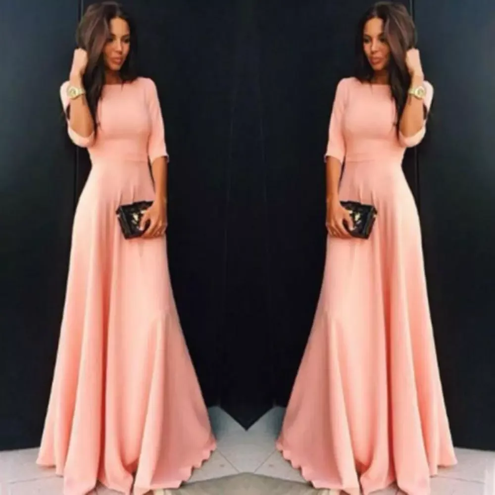 Long Sleeves Prom Maxi Dress