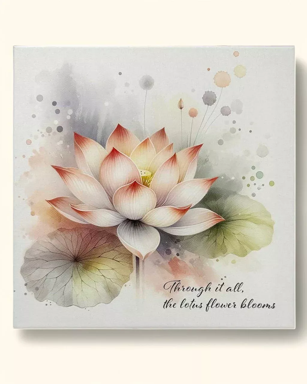 Lotus Inspirational Wall Canvas