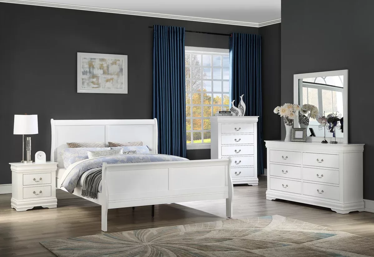 LOUIS PHILIP CHEST - WHITE