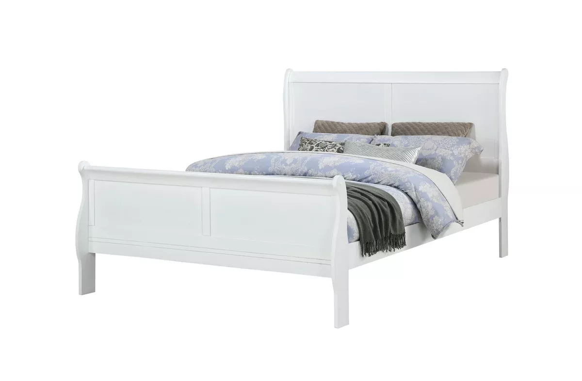 Louis Philip - King Bed - White