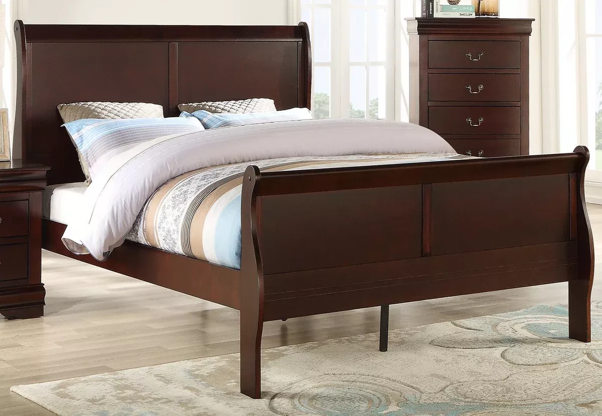 LOUIS PHILIP QUEEN BED - CHERRY