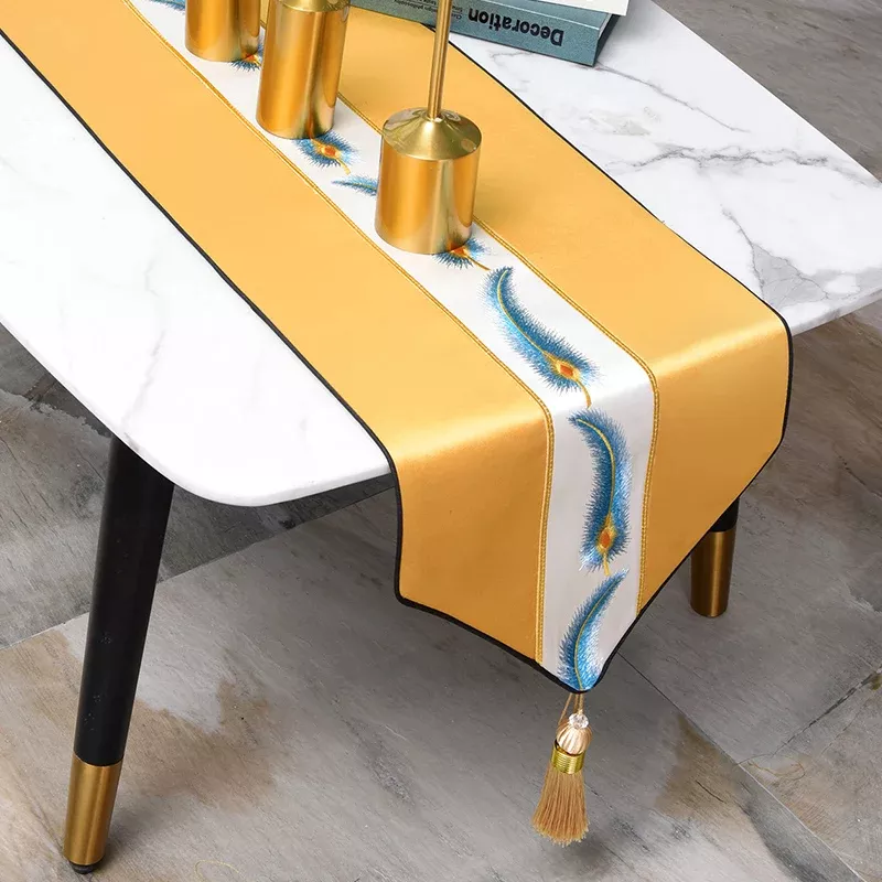 Marvelous Tasseled Design Polyester Table Runner