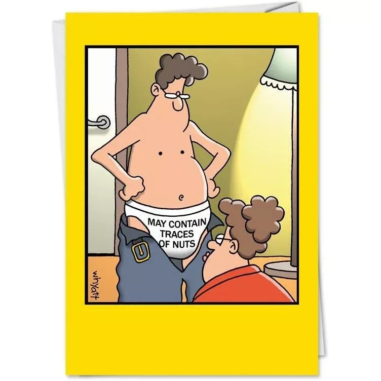 May Contain Traces Of Nuts - Greeting Card - Birthday