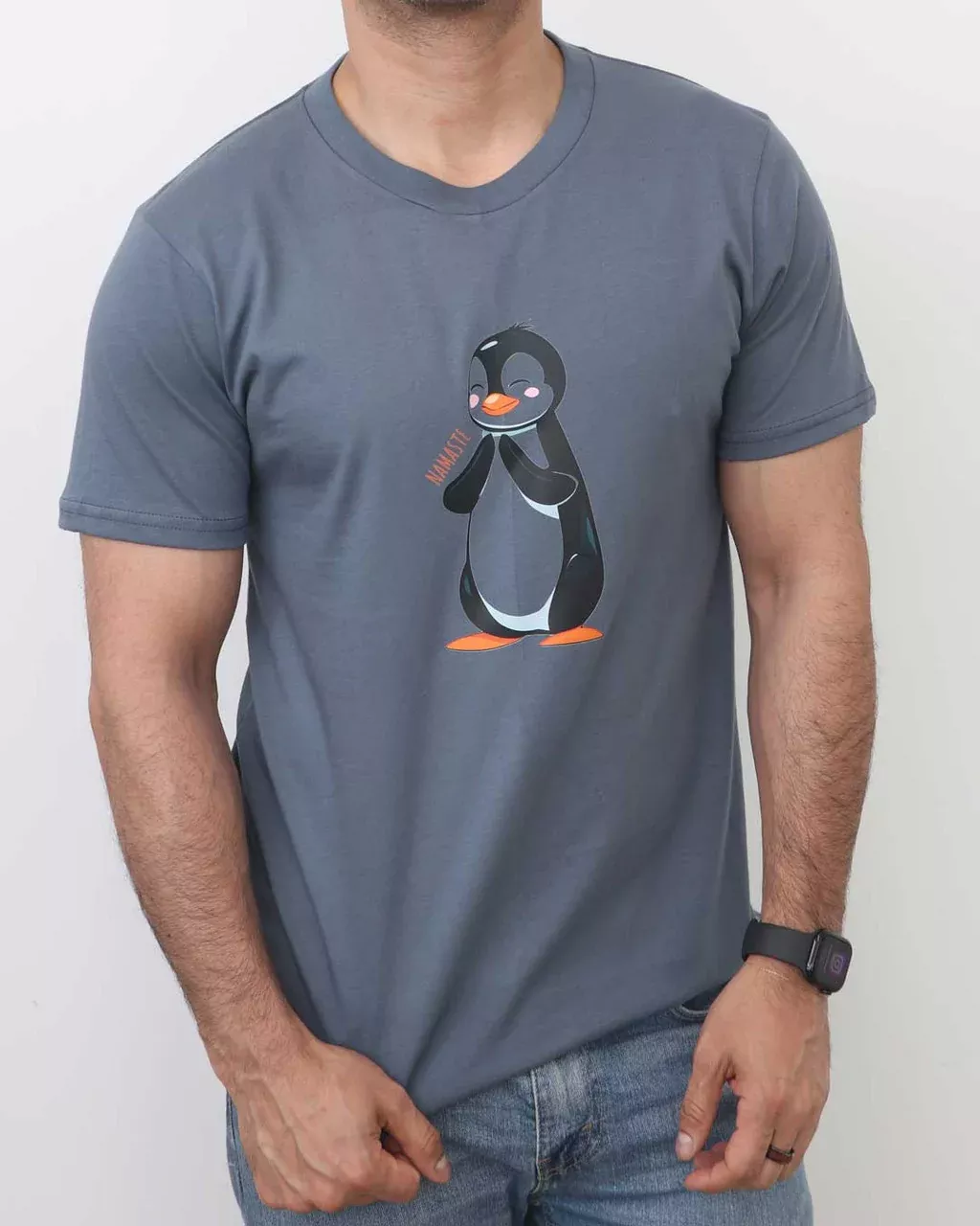 Men’s Organic Cotton Namaste Penguin Tee