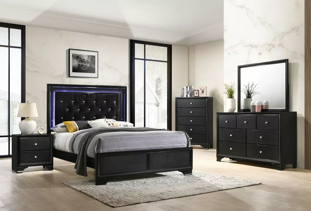 Micah Black Bedroom Suites by Crown Mark