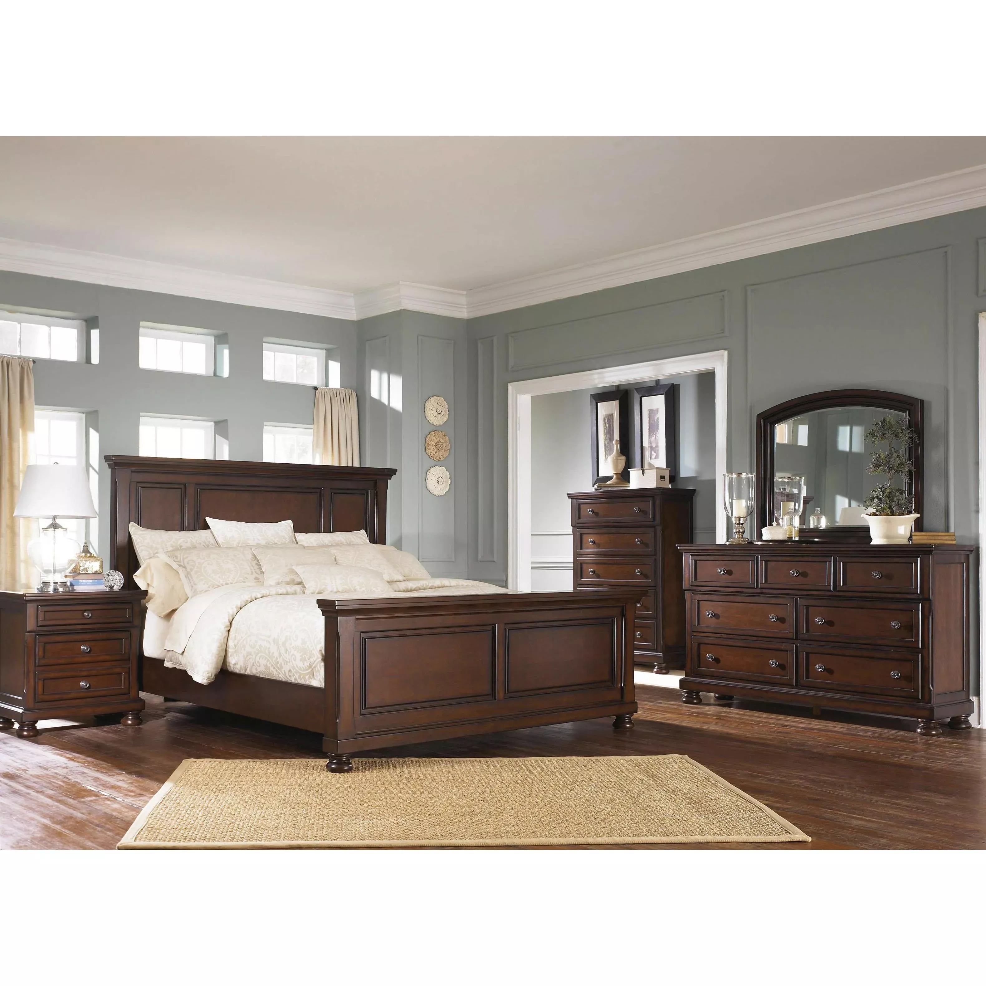 Millennium Porter B697B39 8 pc California King Panel Bedroom Set
