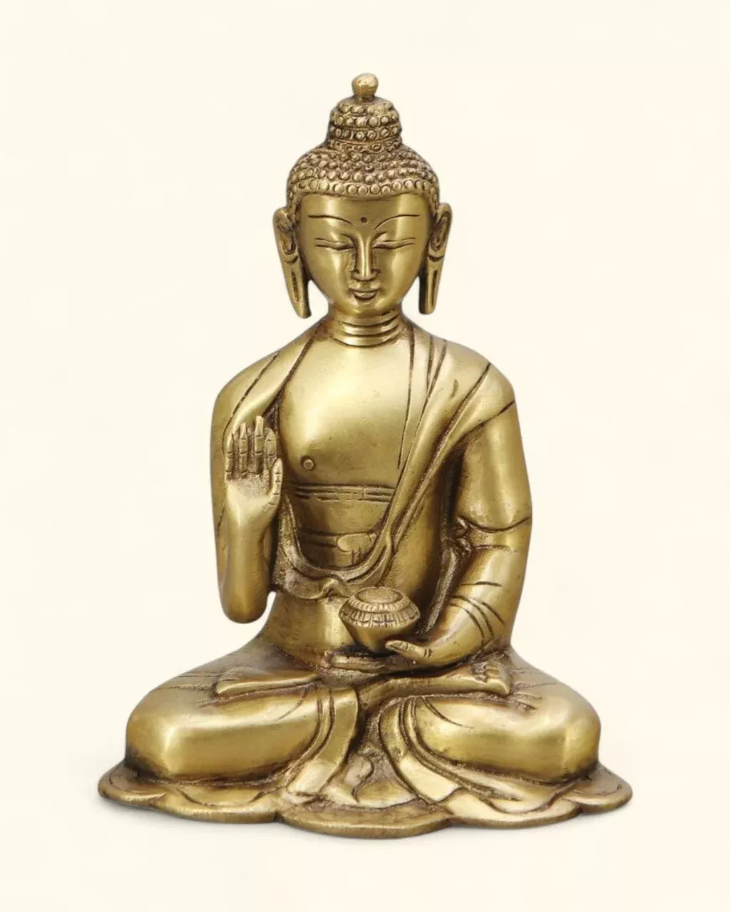 Minimalist Brass Buddha Statue